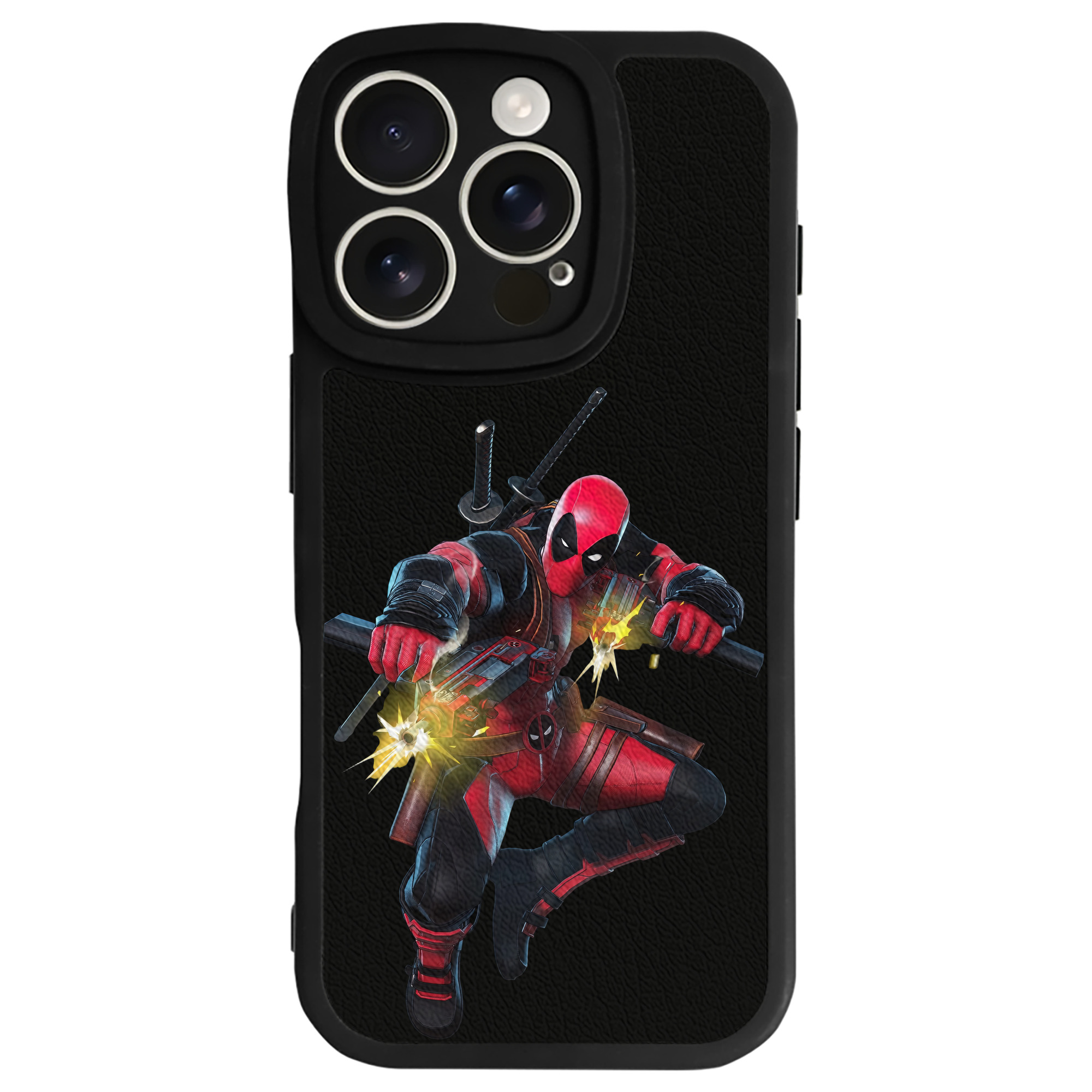 （画像用） Deadpool デッドプール 【iPhone 16シリーズ対応】シリコンスマホケース（レザー調） 材質：シリコン